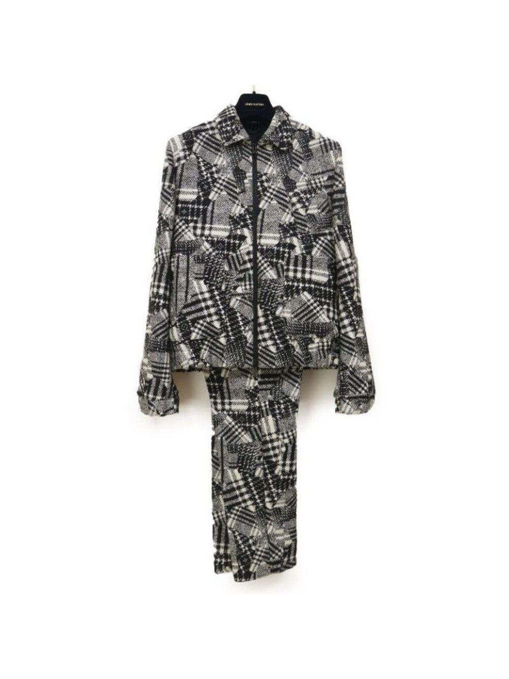 Louis Vuitton Set Suit Black and White 46 38 Checked